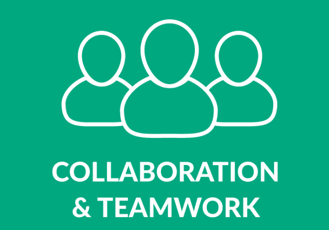 Collaboration and teamwork logo